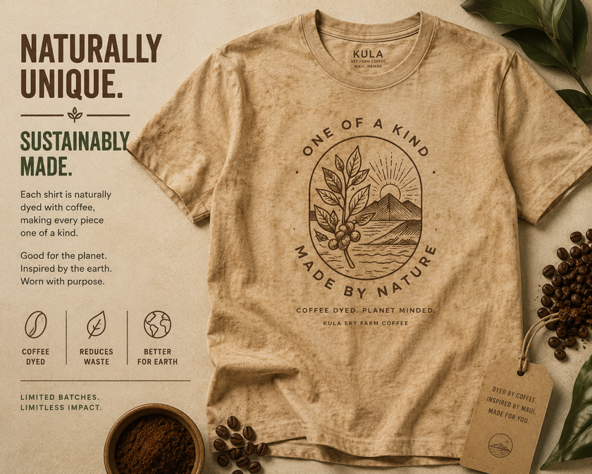 Naturally Coffee Dyed. Sustainably Made. Farmer Supported.